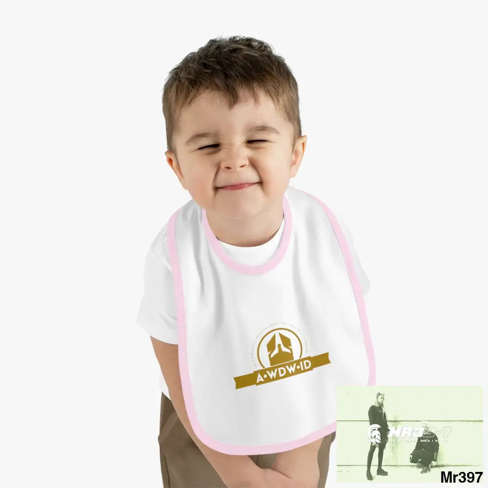 A Who Dares Wins ID RSF Baby Contrast Trim Jersey Bib Kids clothes