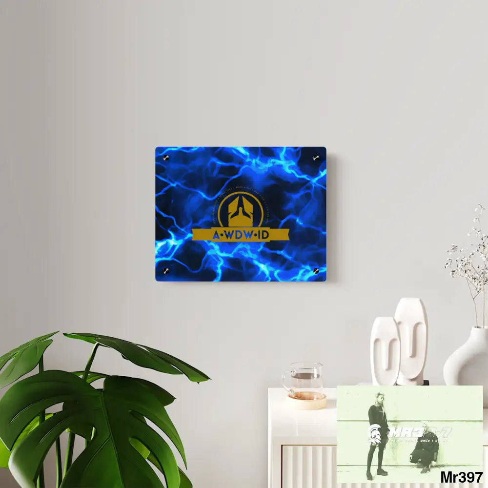 A Who Dares Wins (ID) RSF Electric Blue Acrylic Wall Art Panels Home Decor