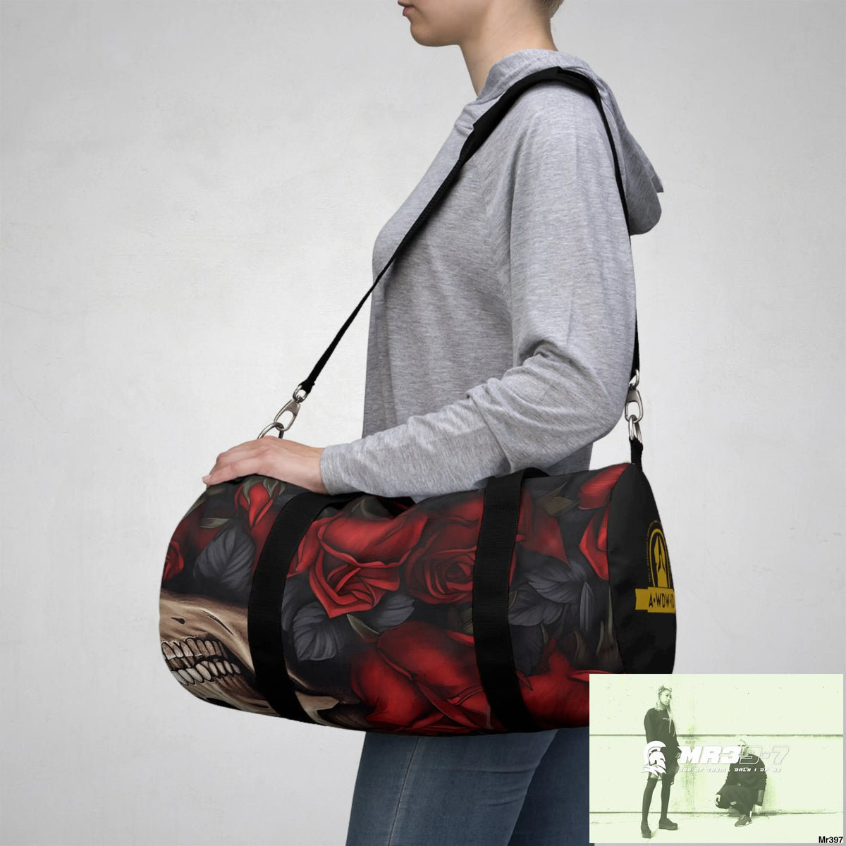 A Who Dares Wins ID RSF Gothic Skulls & Roses Duffel Bag Bags