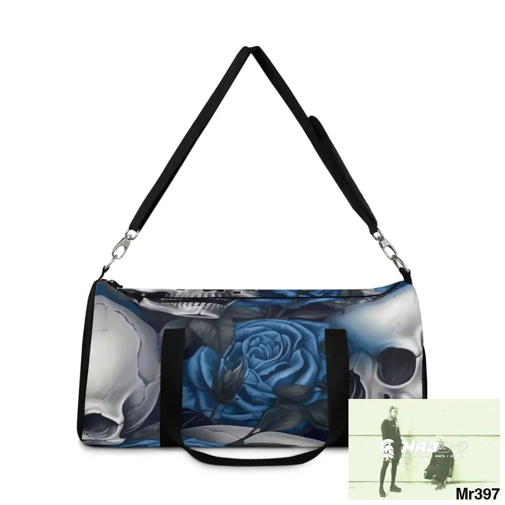A Who Dares Wins ID RSF Gothic Skulls & Roses Duffel Bag Bags