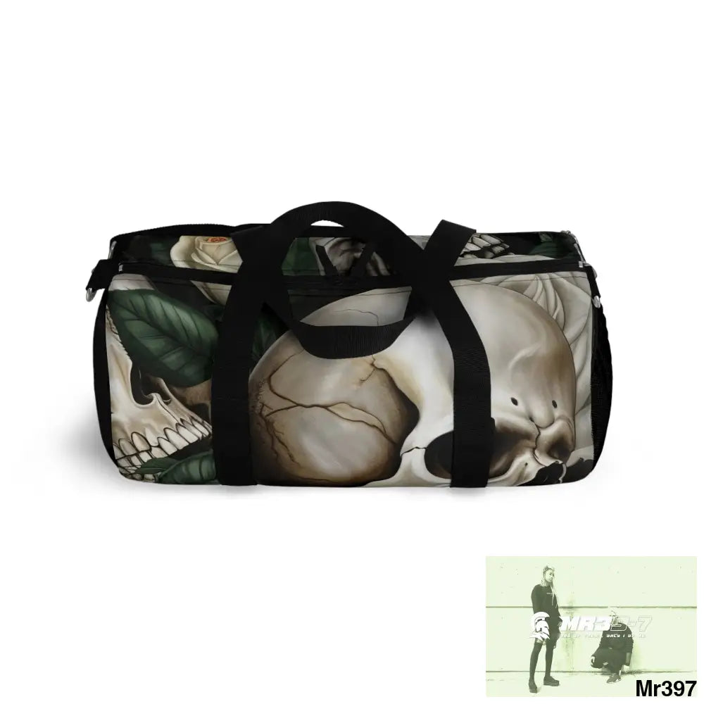 A Who Dares Wins ID RSF Gothic Skulls & Roses Duffel Bag Bags