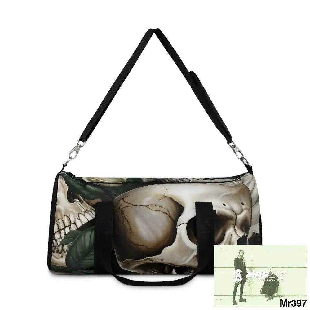 A Who Dares Wins ID RSF Gothic Skulls & Roses Duffel Bag Bags