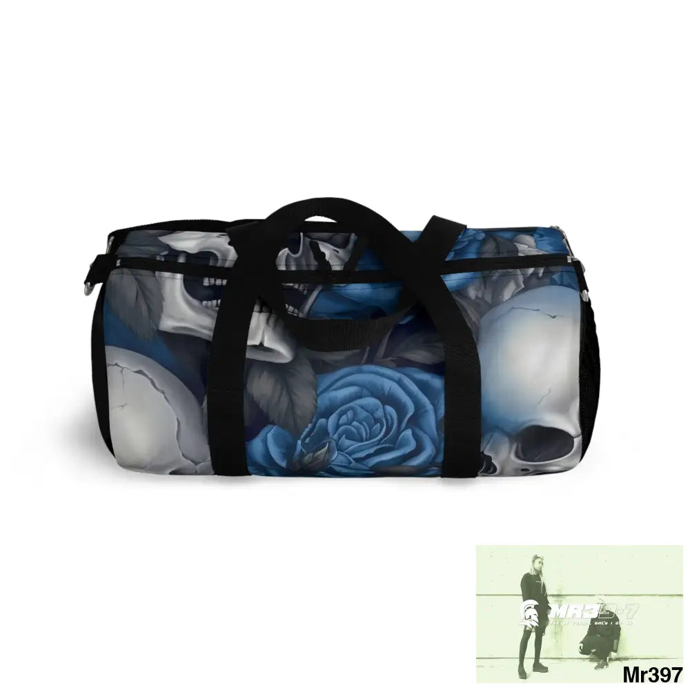 A Who Dares Wins ID RSF Gothic Skulls & Roses Duffel Bag Bags