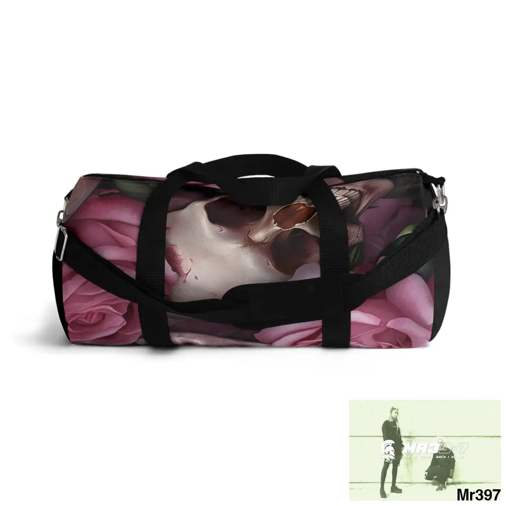 A Who Dares Wins ID RSF Gothic Skulls & Roses Duffel Bag Bags