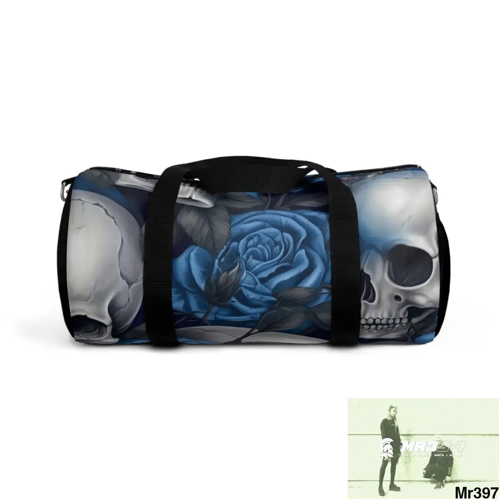 A Who Dares Wins ID RSF Gothic Skulls & Roses Duffel Bag Small Bags