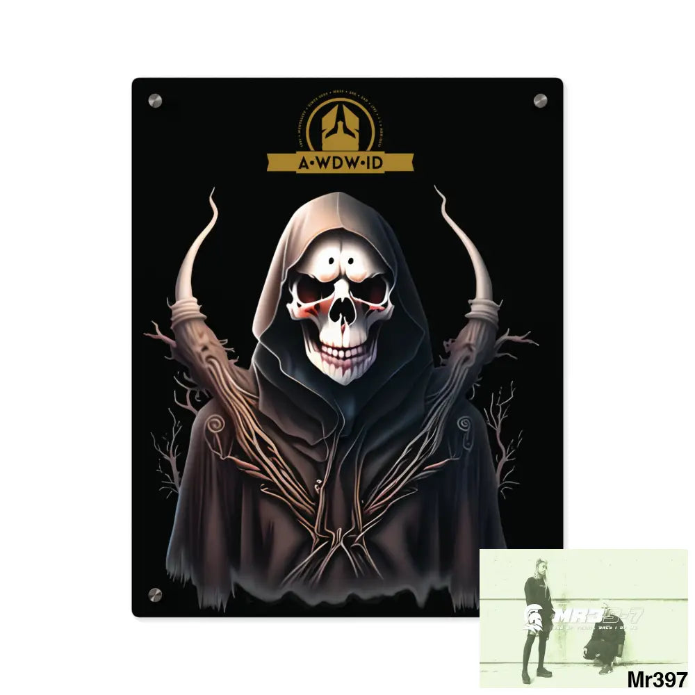 A Who Dares Wins (ID) RSF Halloween Reaper Graphic Acrylic Wall Art Panels 16″ x 20″ (Vertical) / 0.25’’ Home Decor