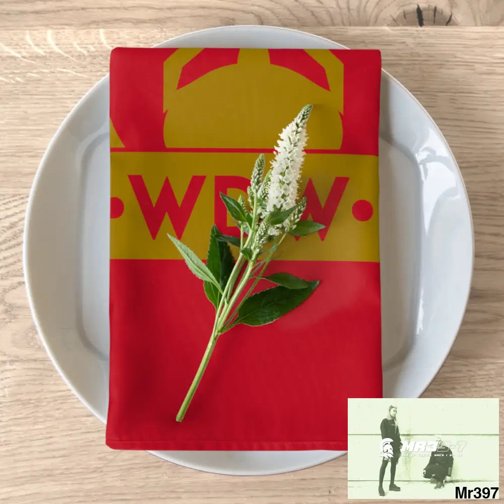 A Who Dares Wins ID RSF Napkins 4-piece set / White / 19’’ × 19’’ Accessories