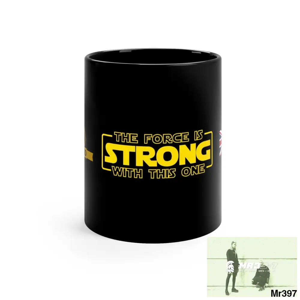 A Who Dares Wins (ID RSF) Pink Butterfly on Cherry tree Branch 11oz Black Mug 11oz Mug