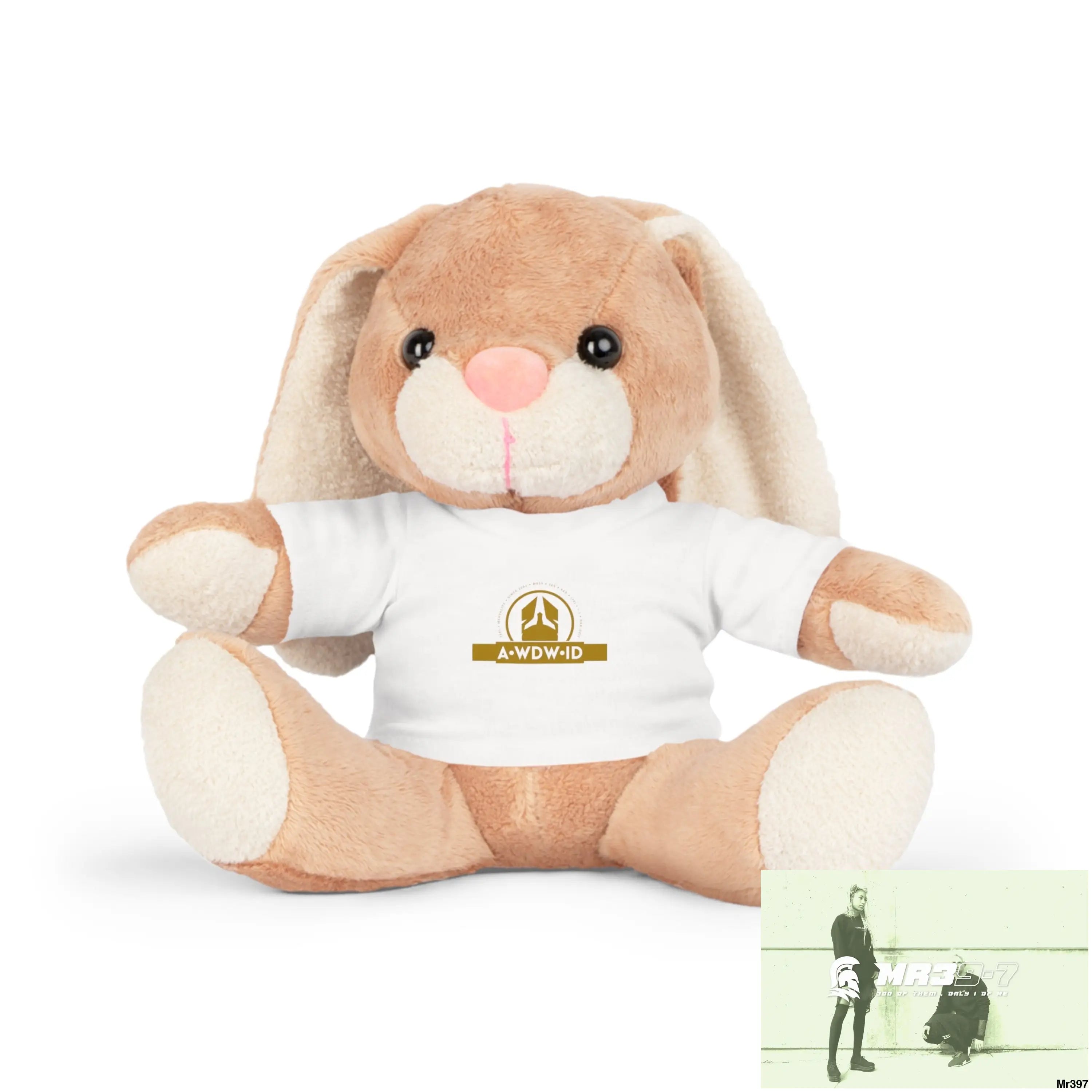 A Who Dares Wins ID RSF Plush Toy with T-Shirt Bunny / White / One size Accessories