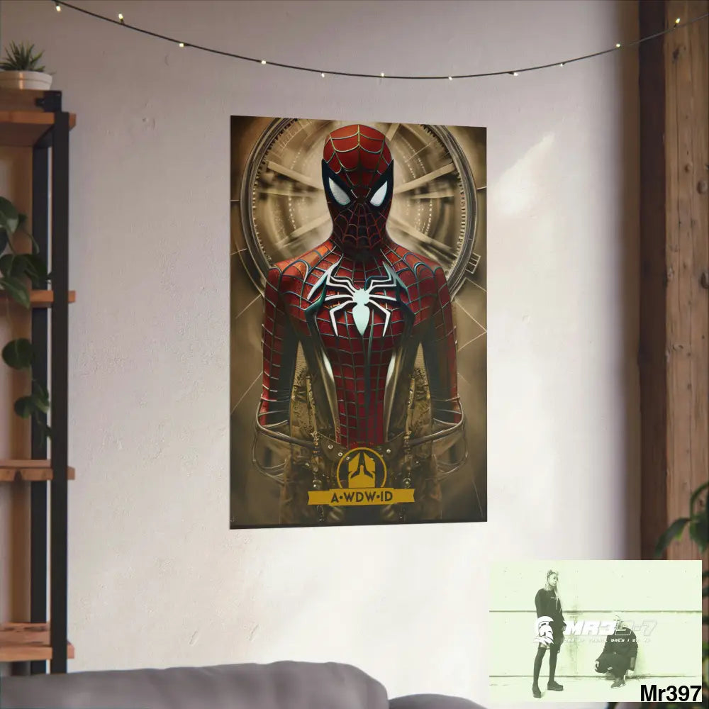 A Who Dares Wins ID RSF Steampunk SpiderMan Graphic Matte Vertical Posters Poster