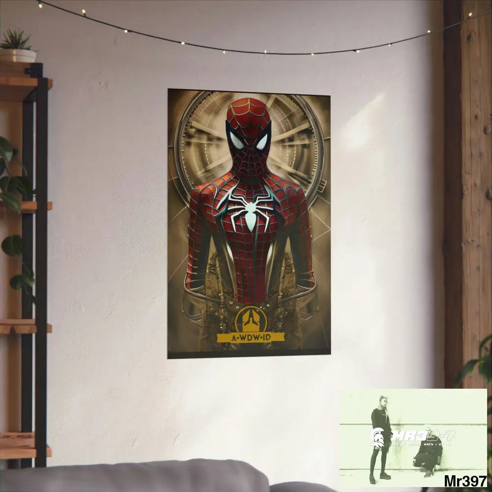 A Who Dares Wins ID RSF Steampunk SpiderMan Graphic Matte Vertical Posters Poster