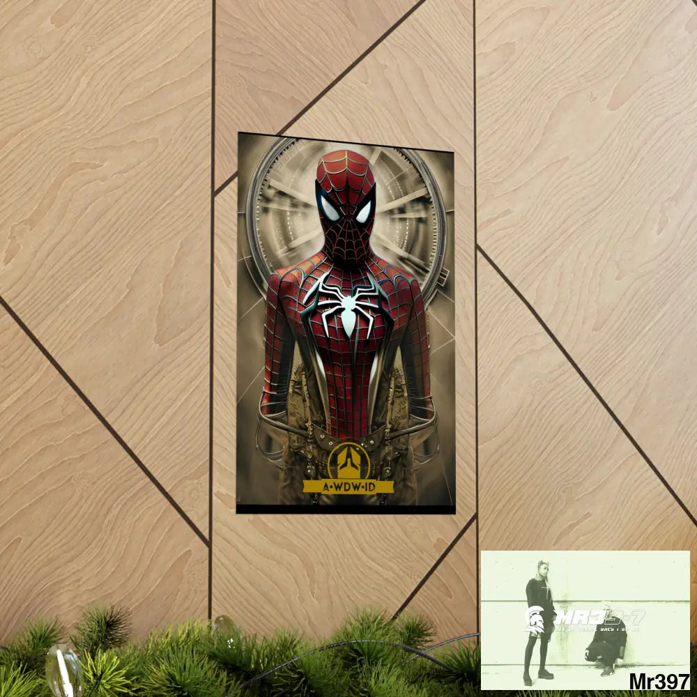 A Who Dares Wins ID RSF Steampunk SpiderMan Graphic Matte Vertical Posters Poster