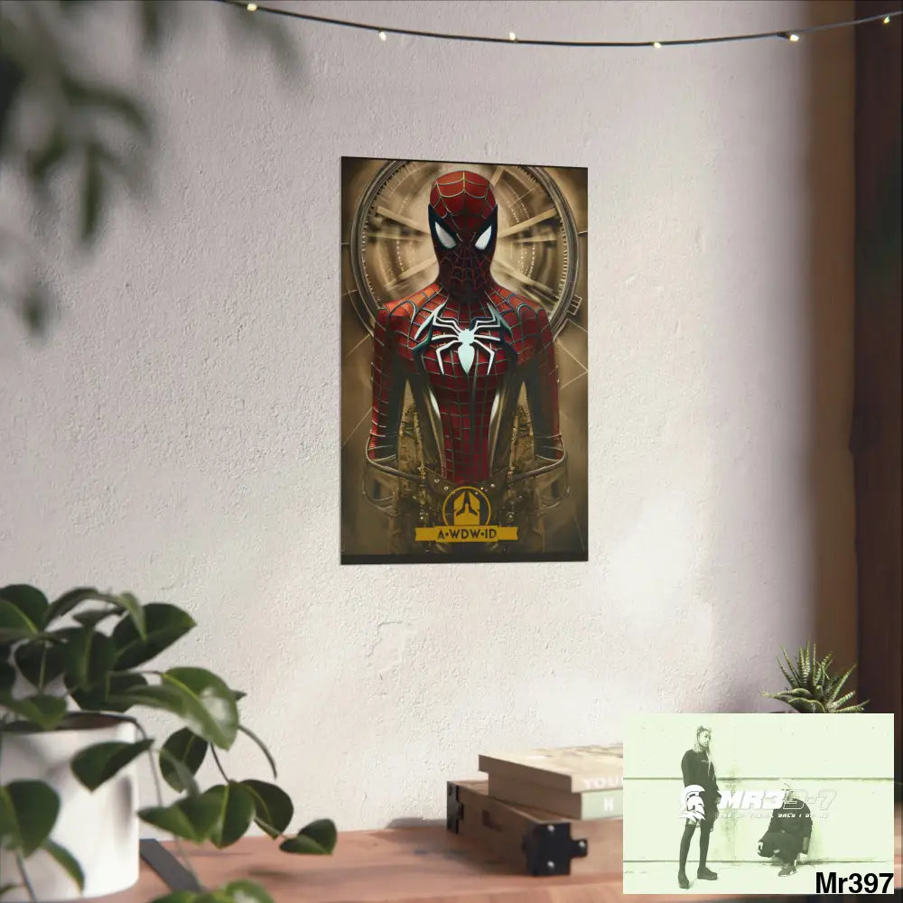 A Who Dares Wins ID RSF Steampunk SpiderMan Graphic Matte Vertical Posters Poster