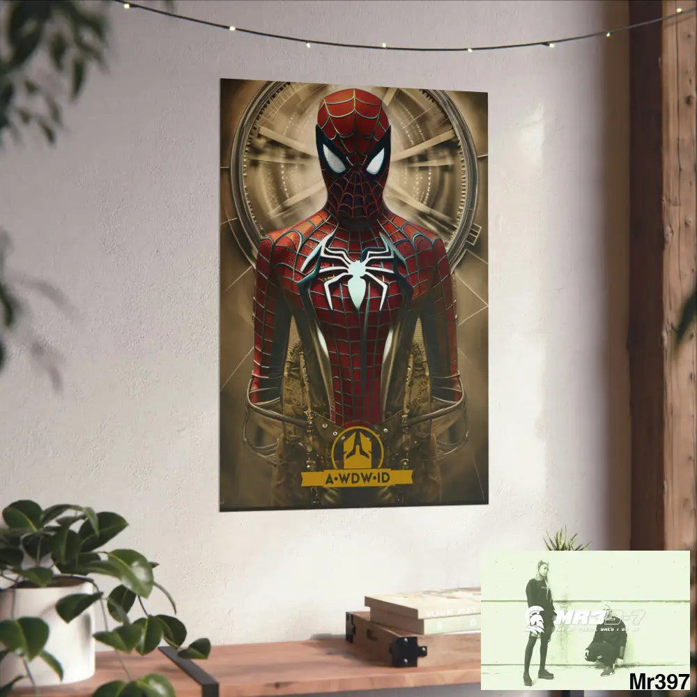 A Who Dares Wins ID RSF Steampunk SpiderMan Graphic Matte Vertical Posters Poster