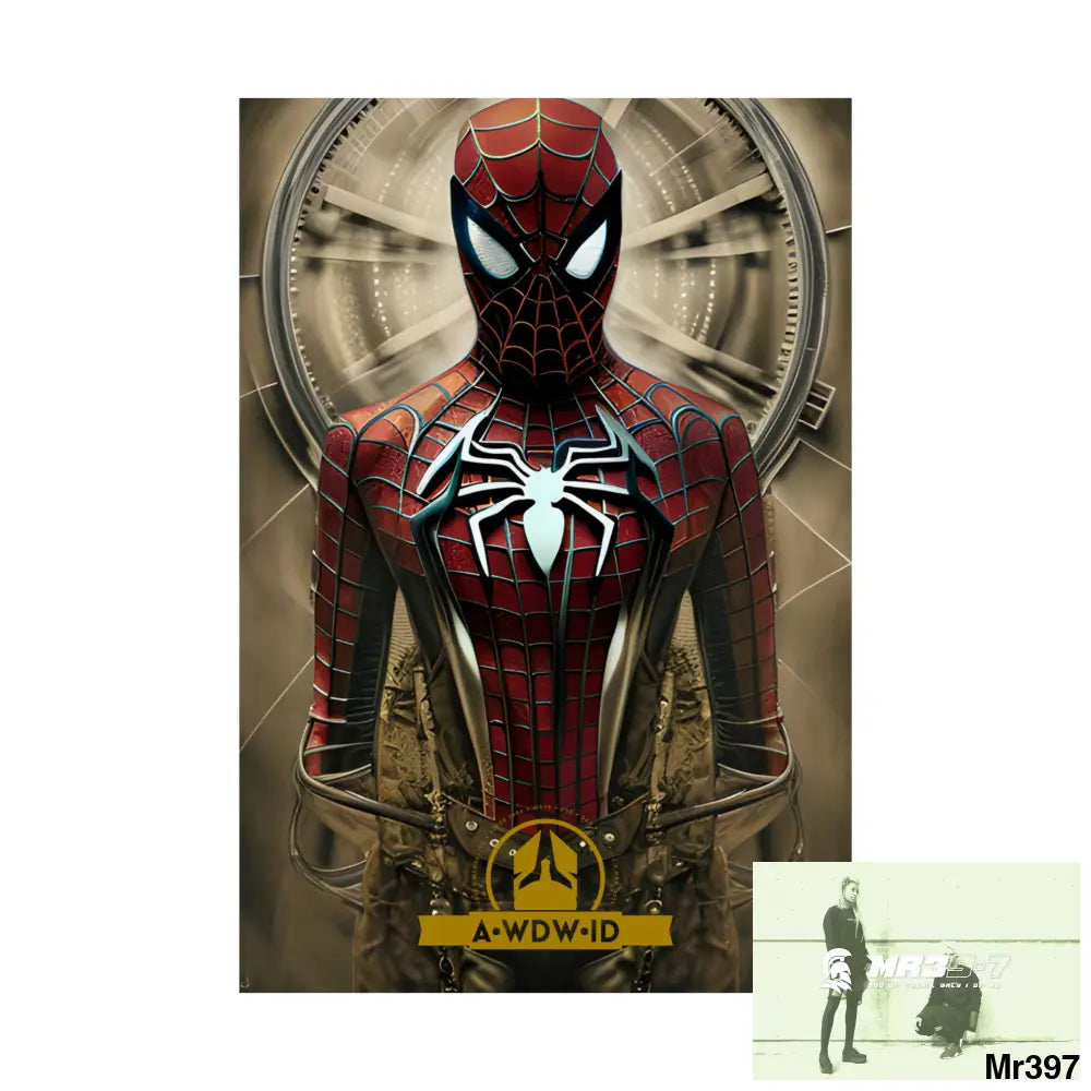 A Who Dares Wins ID RSF Steampunk SpiderMan Graphic Matte Vertical Posters Poster