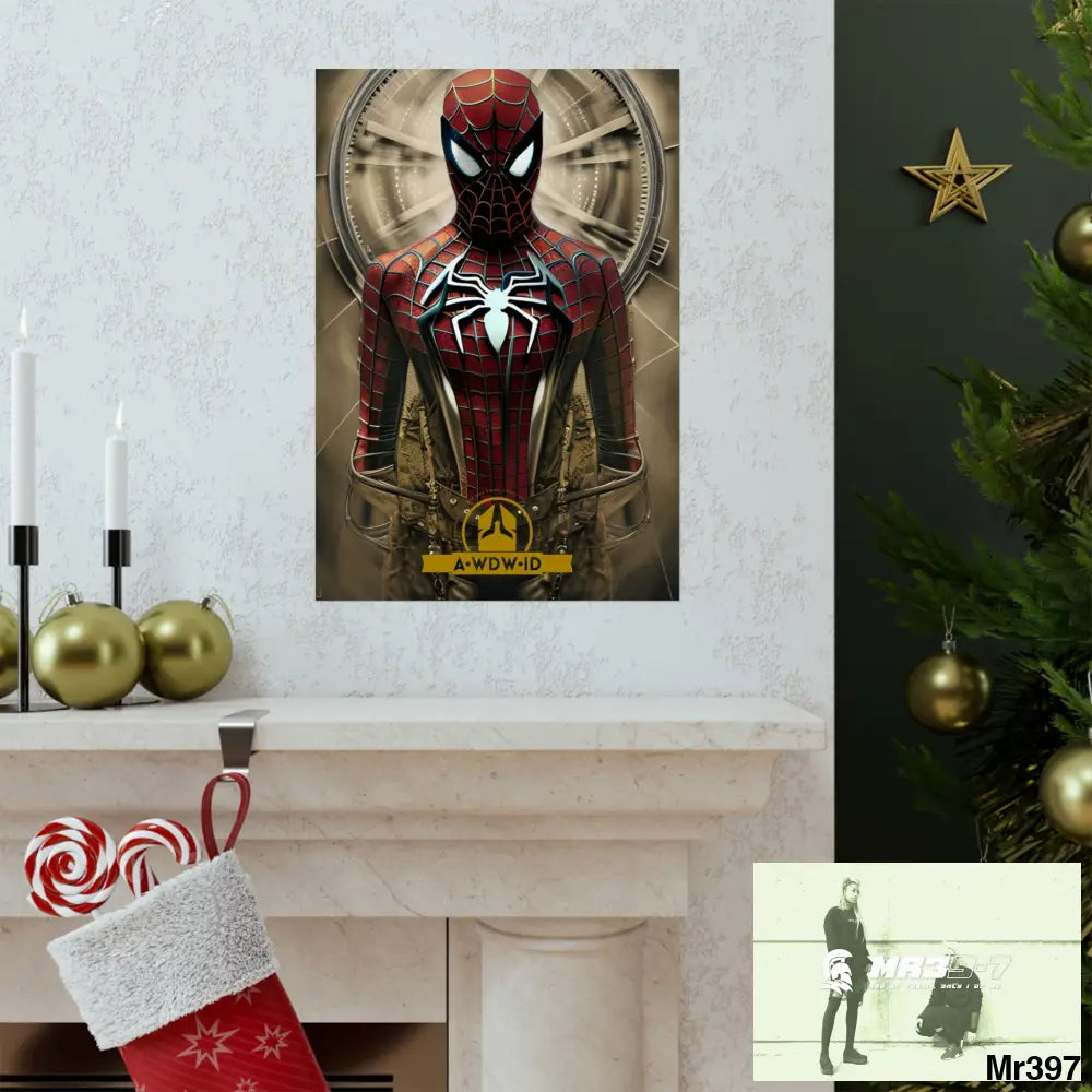 A Who Dares Wins ID RSF Steampunk SpiderMan Graphic Matte Vertical Posters Poster