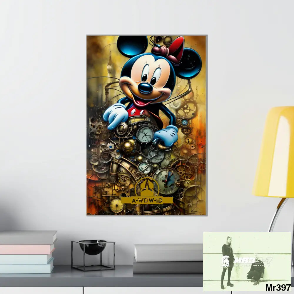 A Who Dares Wins ID RSF SuperResolution Micky Mouse Steampunk Graphic Matte Vertical Posters 16″ x 24″ / Matte Poster