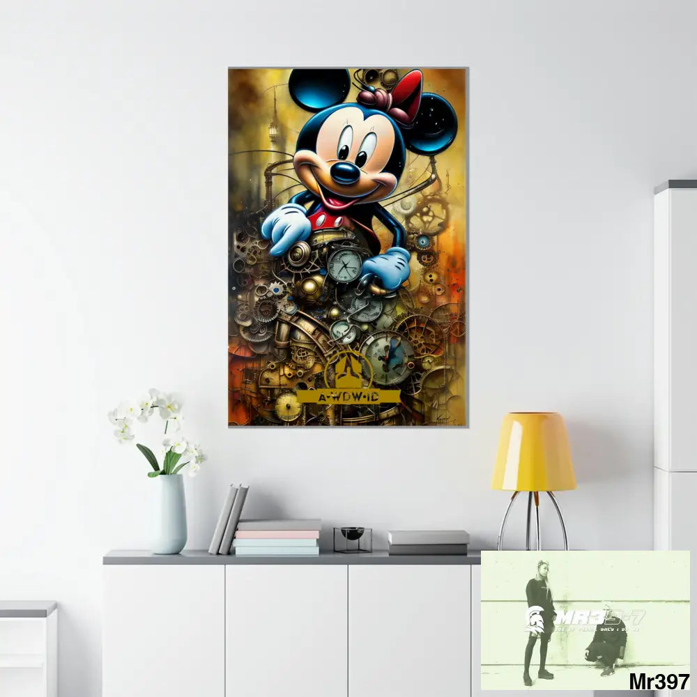 A Who Dares Wins ID RSF SuperResolution Micky Mouse Steampunk Graphic Matte Vertical Posters 36’’ x 54’’ / Matte Poster