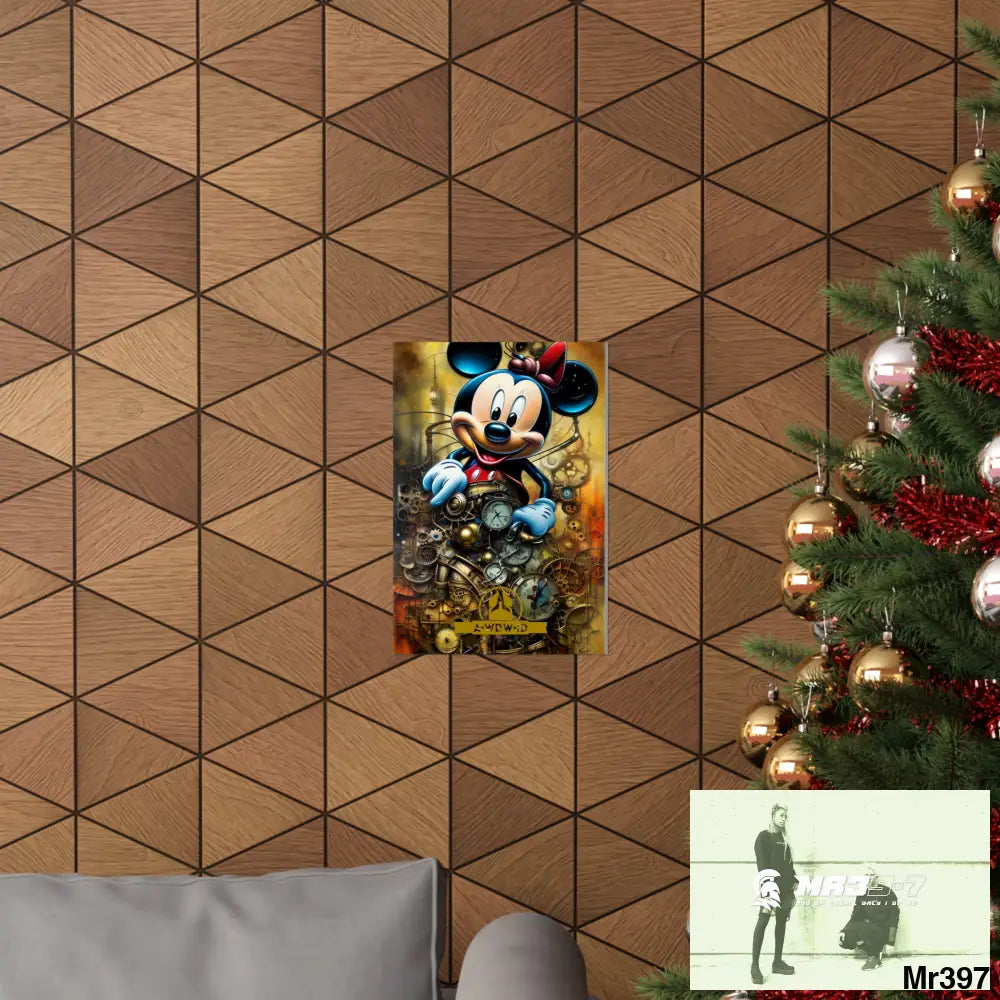 A Who Dares Wins ID RSF SuperResolution Micky Mouse Steampunk Graphic Matte Vertical Posters Poster
