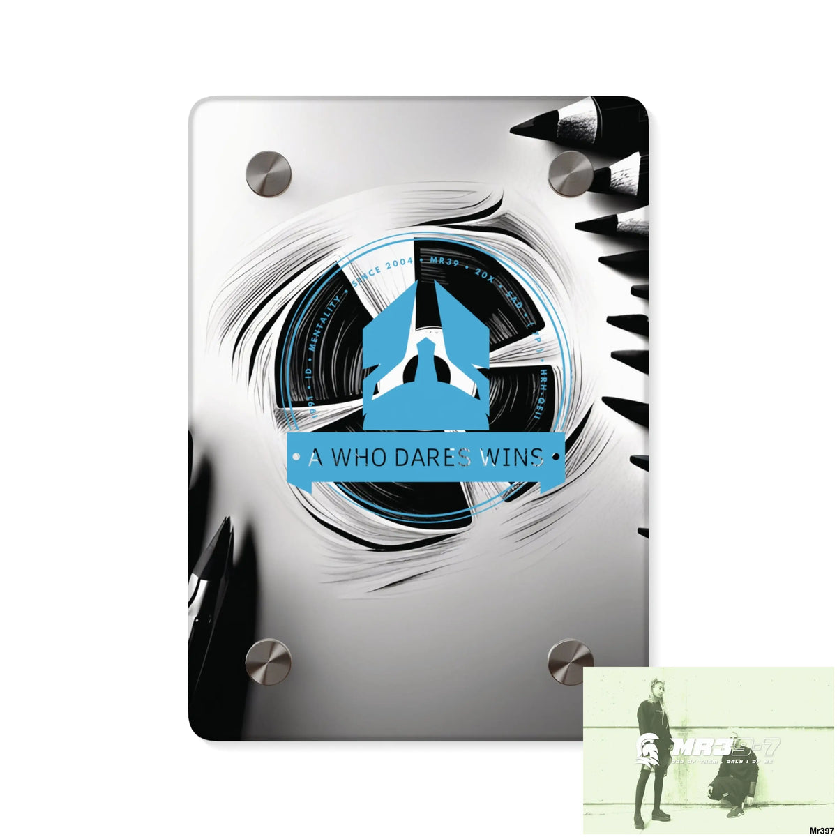 A Who Dares Wins in blind 2014 Military G Radiation blast Acrylic Wall Art Panels 5’’ x 7’’ (Vertical) / 0.25’’ Home