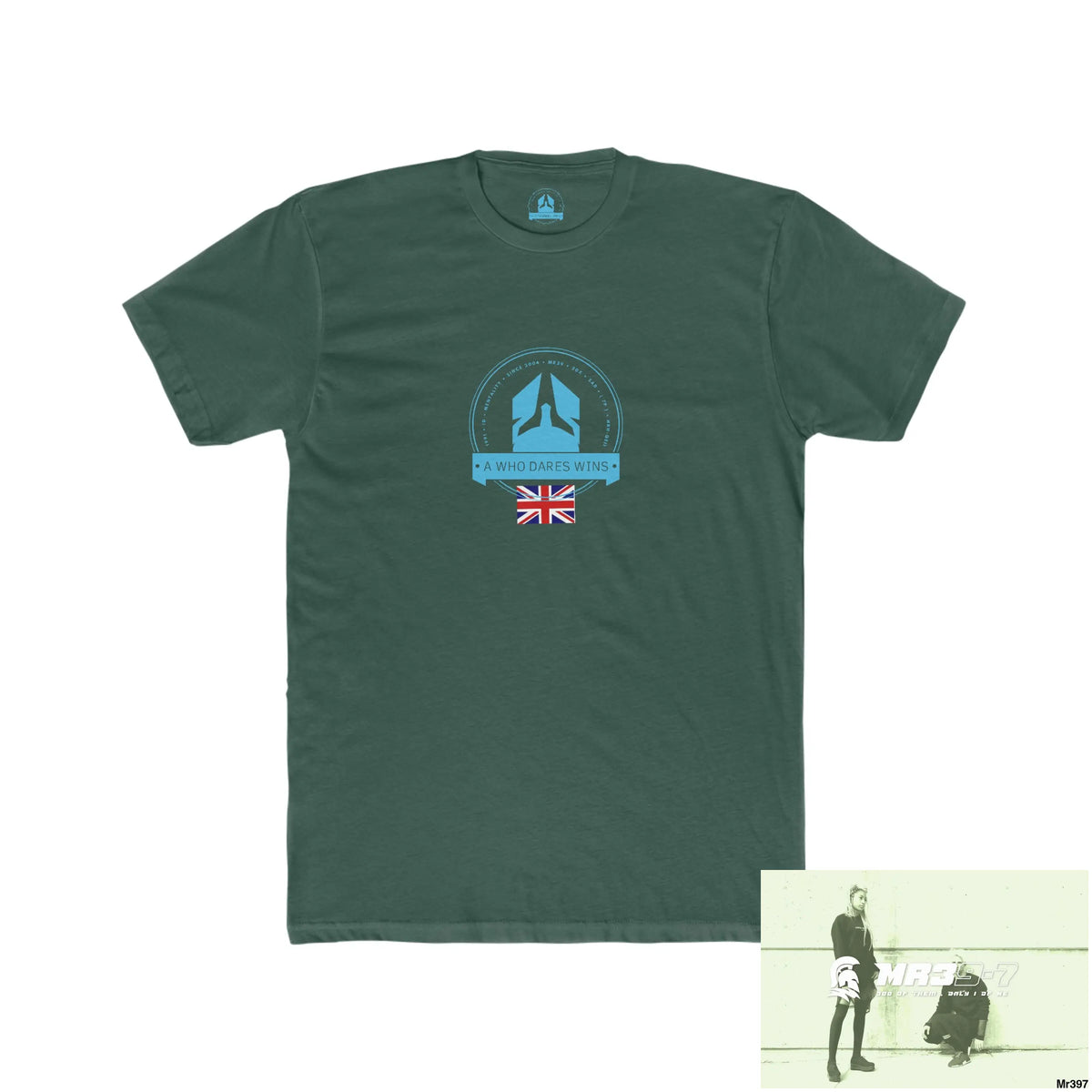 A Who Dares Wins Kenya In Blind My Pain Management Black Snake Men’s Cotton Crew Tee Solid Forest Green / S T-Shirt