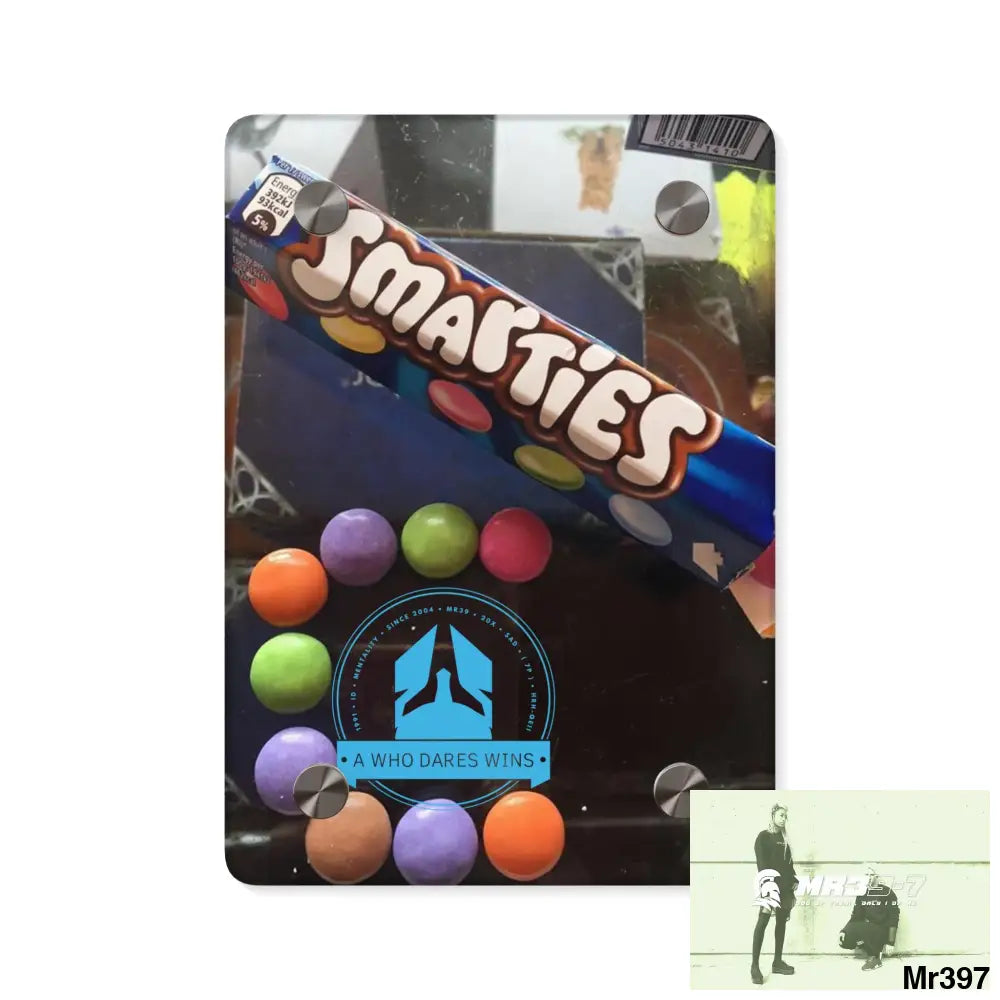 A Who Dares Wins Kenya into Barmouth Off Train 2015.C3D Smarties Acrylic Wall Art Panels 5’’ x 7’’ (Vertical) / 0.25’’