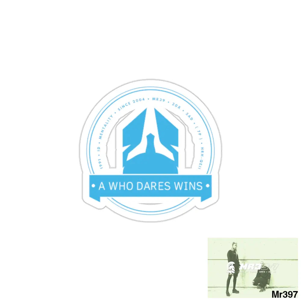 A Who Dares Wins Kiss-Cut Stickers 2’’ × 2’’ / White Paper products