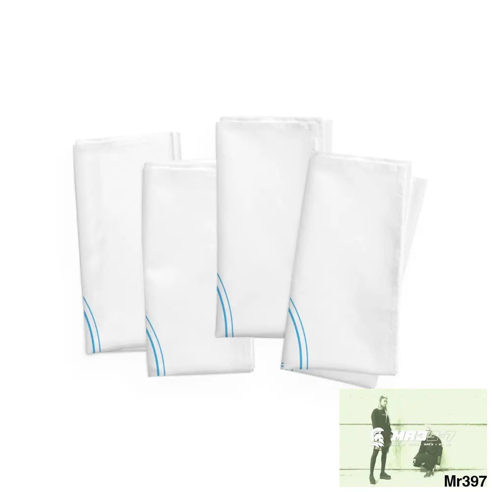 A Who Dares Wins Napkins 4-piece set / White / 19’’ × 19’’ Accessories