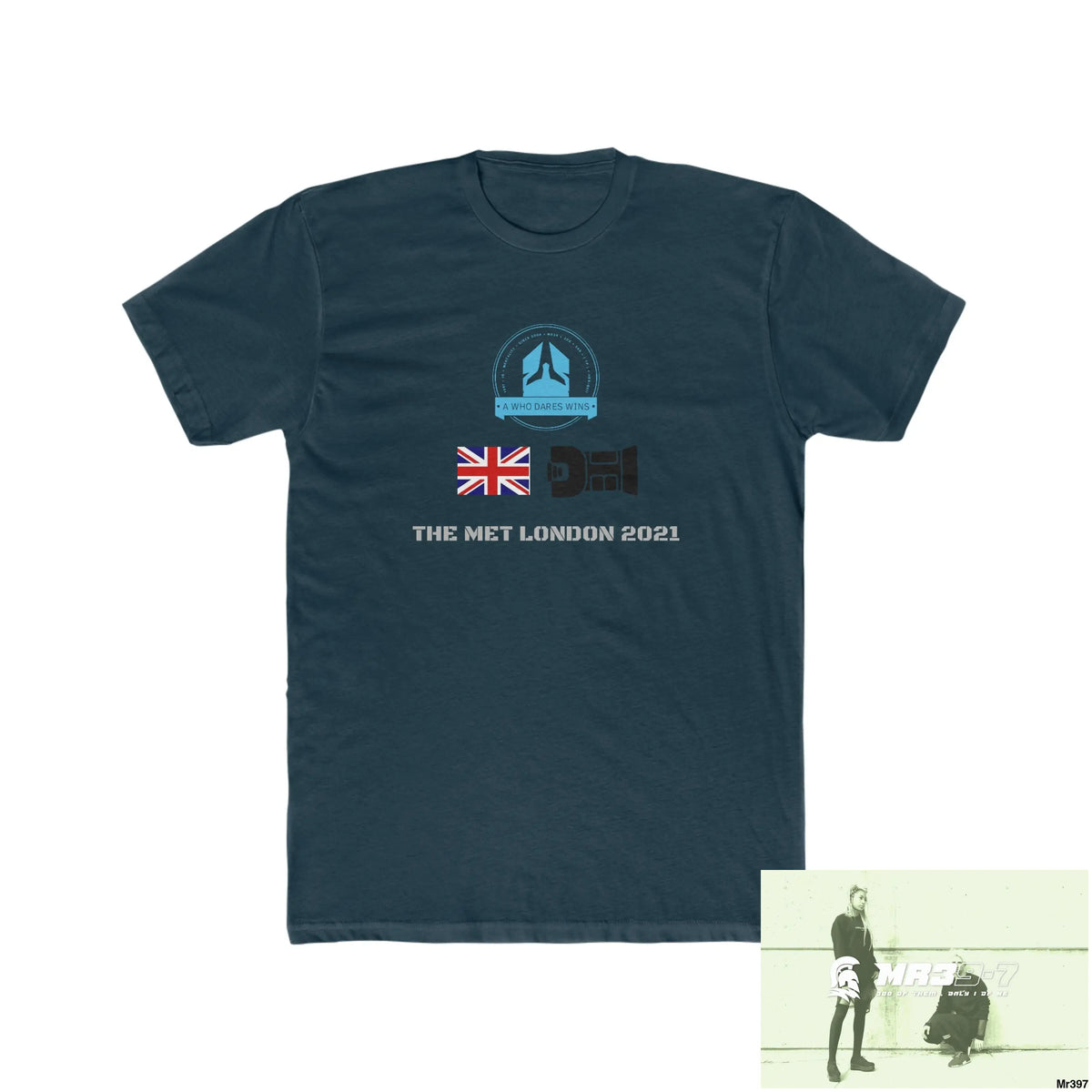 A Who Dares Wins One flew over the Redwoods Centre - Men’s Cotton Crew Tee Solid Midnight Navy / XS T-Shirt