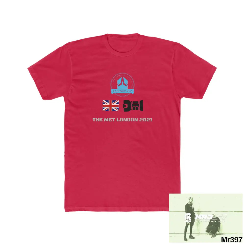 A Who Dares Wins One flew over the Redwoods Centre - Men’s Cotton Crew Tee Solid Red / XS T-Shirt