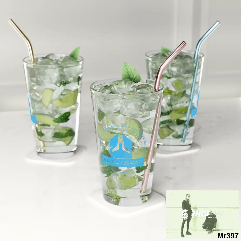 A Who Dares Wins Pint Glass 16oz 16oz Mug