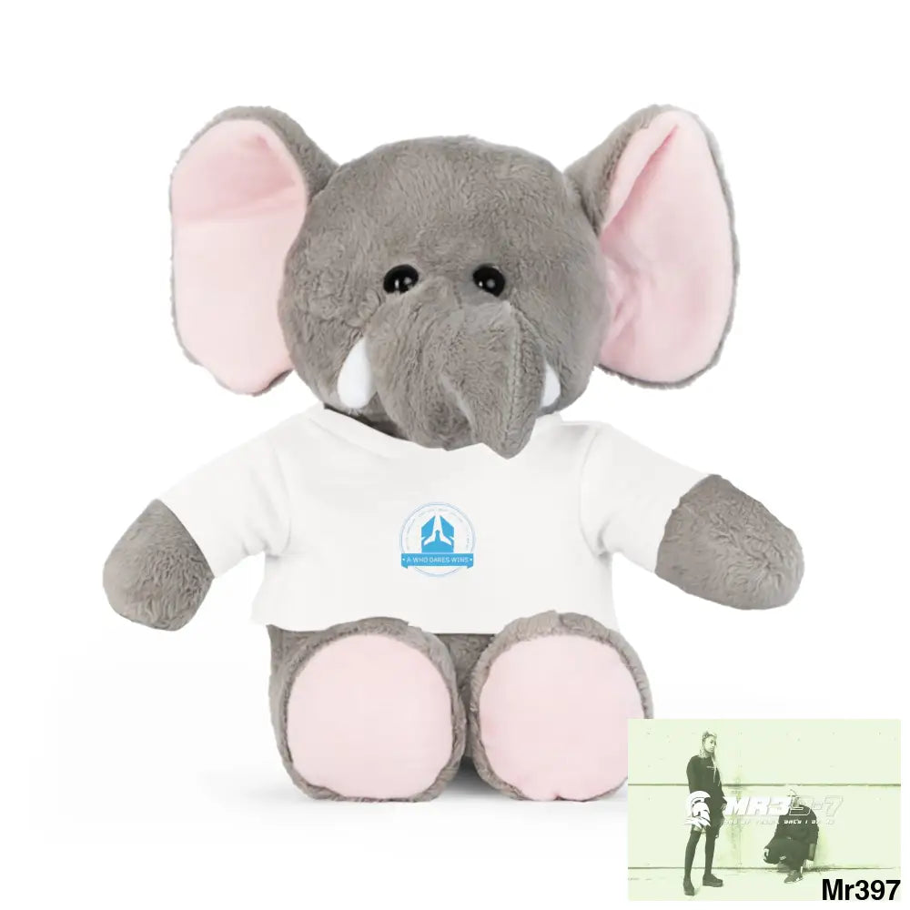 A Who Dares Wins Plush Toy with T-Shirt Elephant / White / One size Accessories