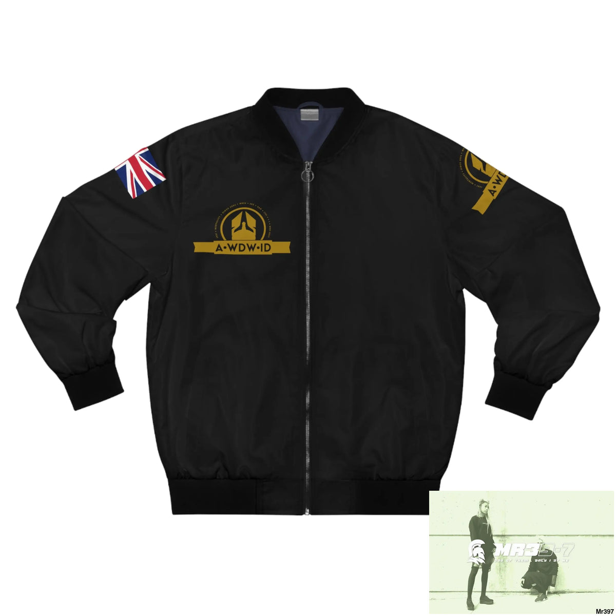 A Who Dares Wins RSF (ID) GBR Gothic Skull with Wings and Roses Men’s Bomber Jacket (AOP) XS All Over Prints