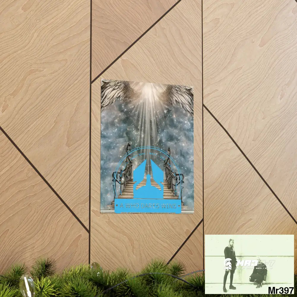 A Who Dares Wins stairway to heaven. Matte Vertical Posters Poster