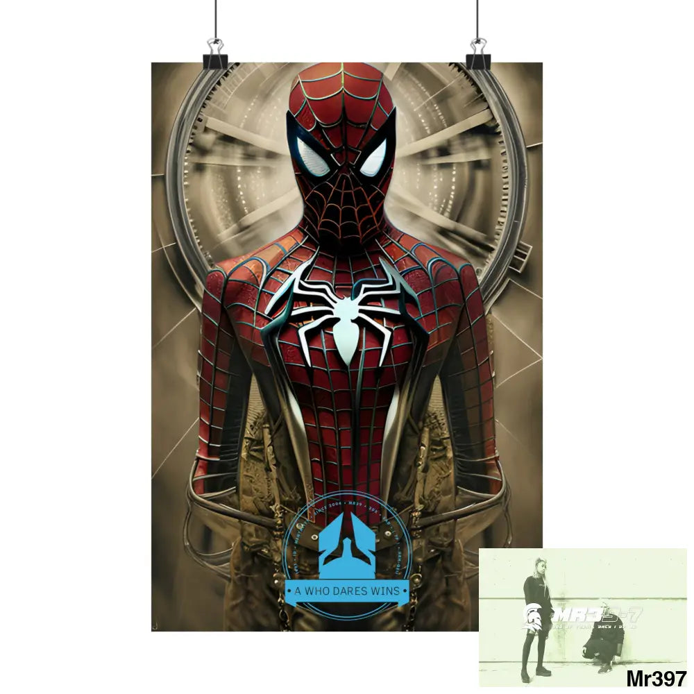 A Who Dares Wins Steampunk SpiderMan Graphic Matte Vertical Posters 11’’ x 16’’ / Matte Poster