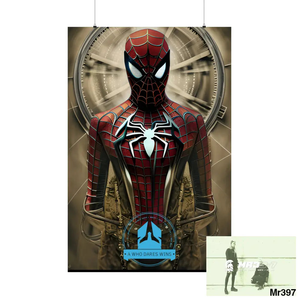 A Who Dares Wins Steampunk SpiderMan Graphic Matte Vertical Posters 36’’ x 54’’ / Matte Poster