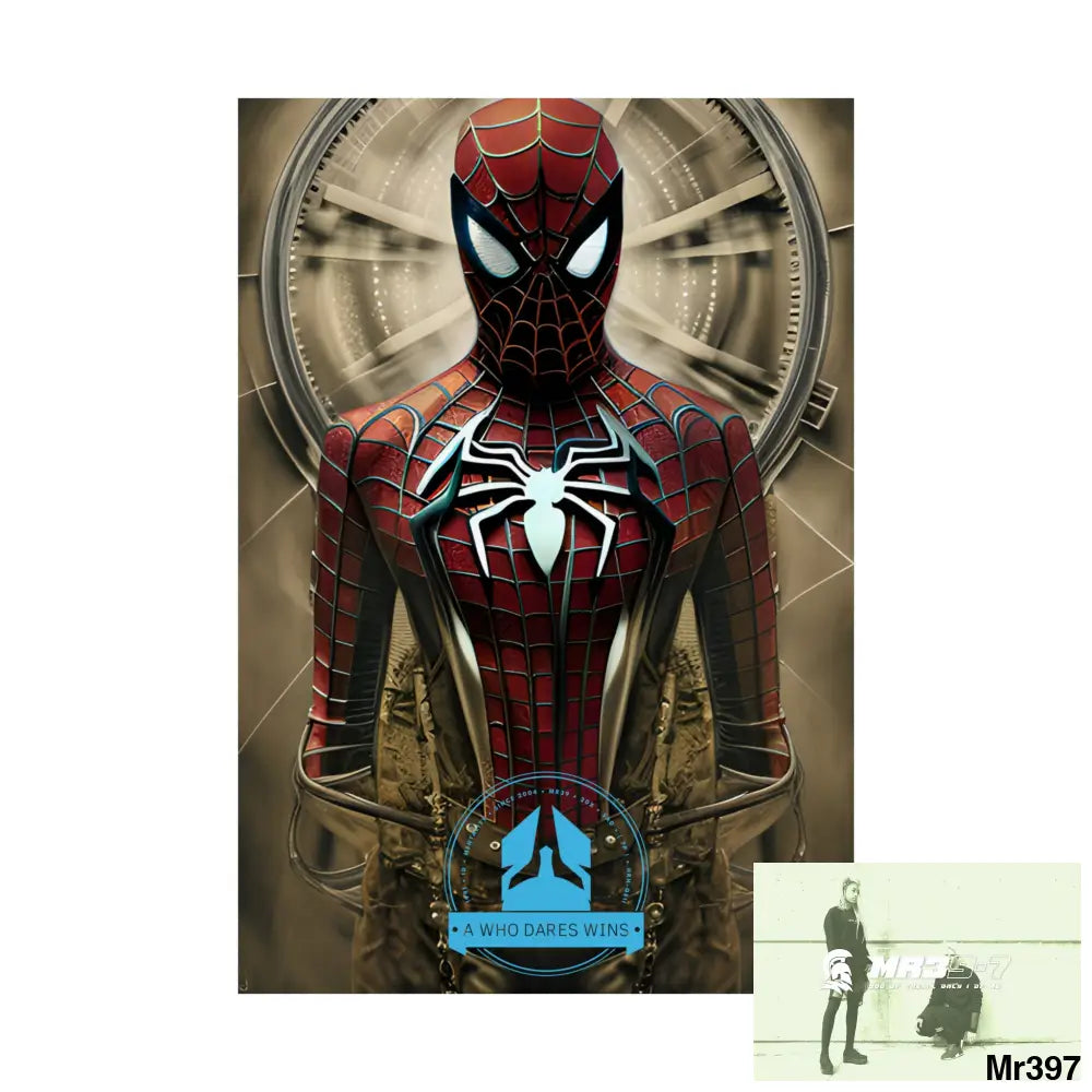 A Who Dares Wins Steampunk SpiderMan Graphic Matte Vertical Posters Poster