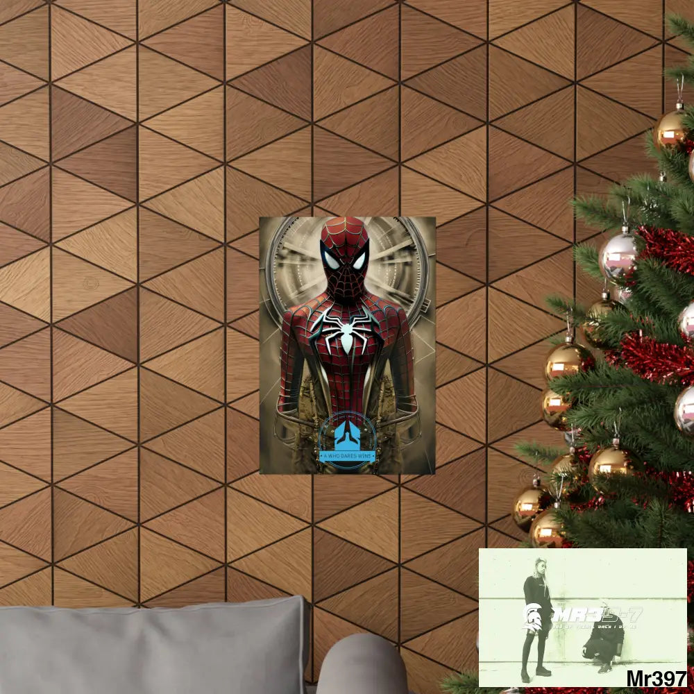 A Who Dares Wins Steampunk SpiderMan Graphic Matte Vertical Posters Poster