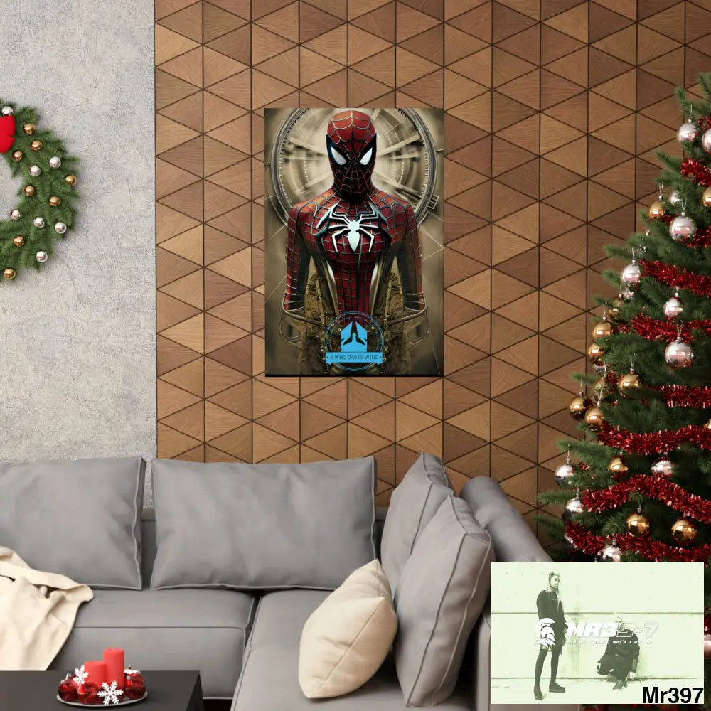 A Who Dares Wins Steampunk SpiderMan Graphic Matte Vertical Posters Poster