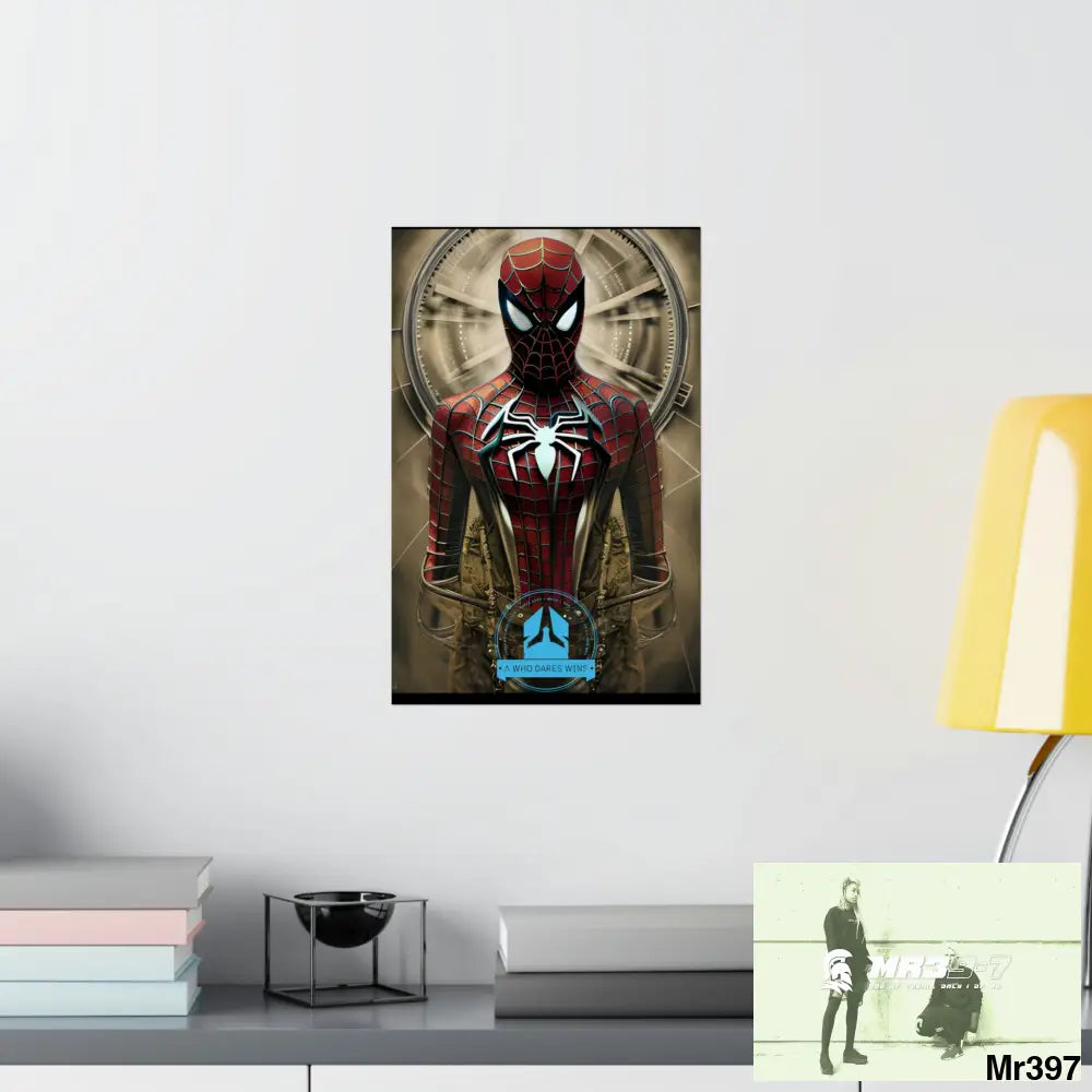 A Who Dares Wins Steampunk SpiderMan Graphic Matte Vertical Posters Poster