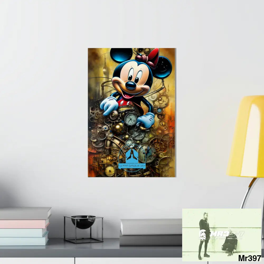 A Who Dares Wins SuperResolution Micky Mouse Steampunk Graphic Matte Vertical Posters 13’’ x 19’’ / Matte Poster