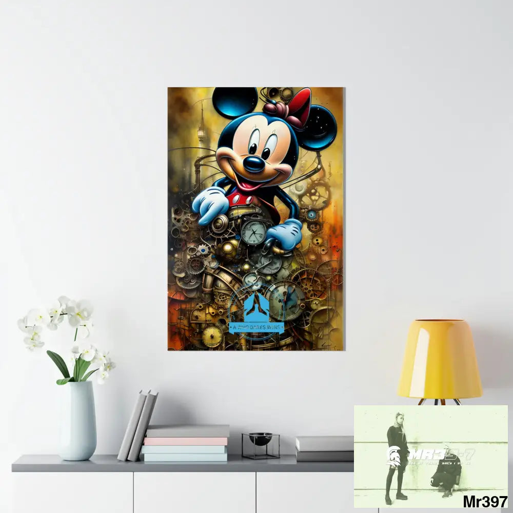 A Who Dares Wins SuperResolution Micky Mouse Steampunk Graphic Matte Vertical Posters 27’’ x 40’’ / Matte Poster
