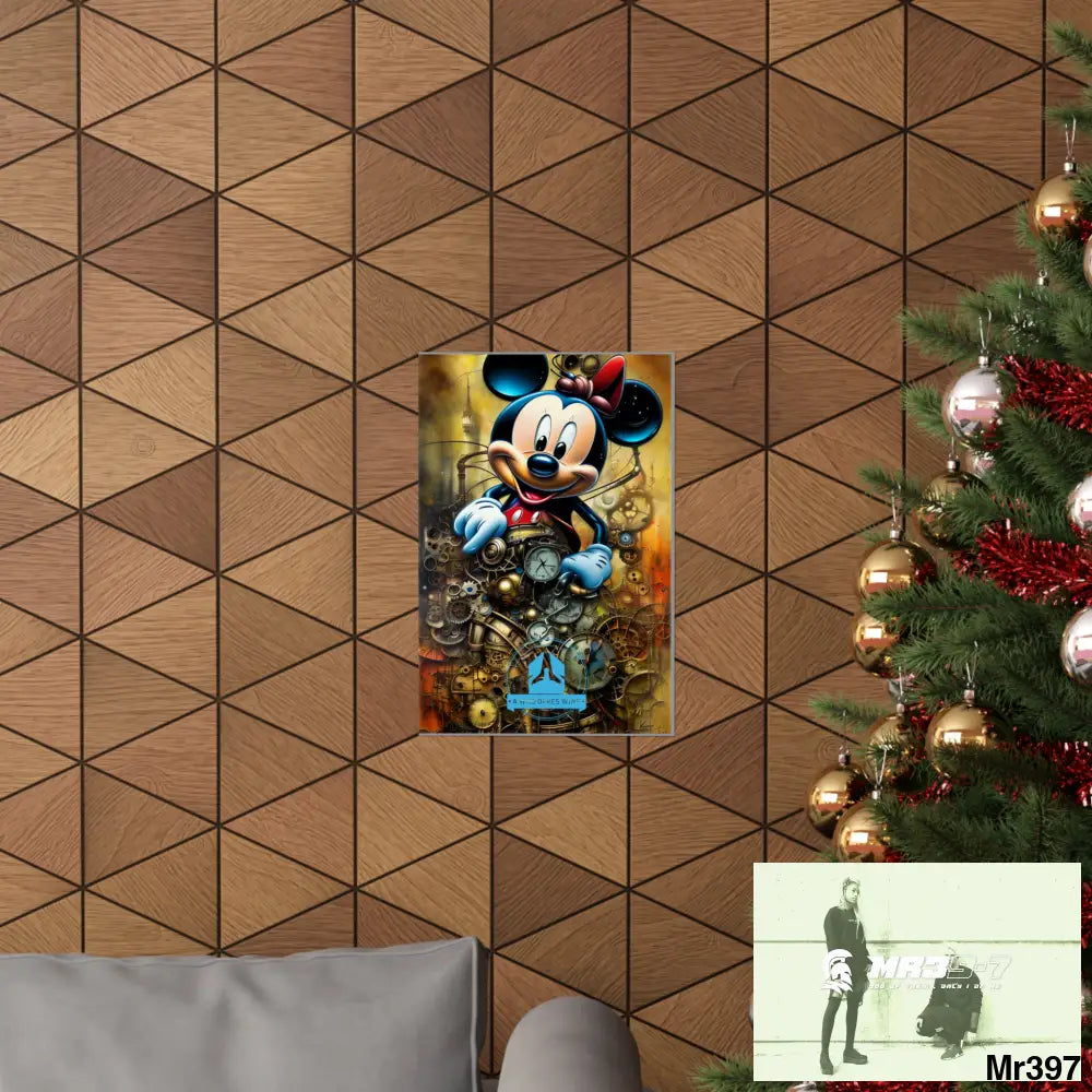 A Who Dares Wins SuperResolution Micky Mouse Steampunk Graphic Matte Vertical Posters Poster