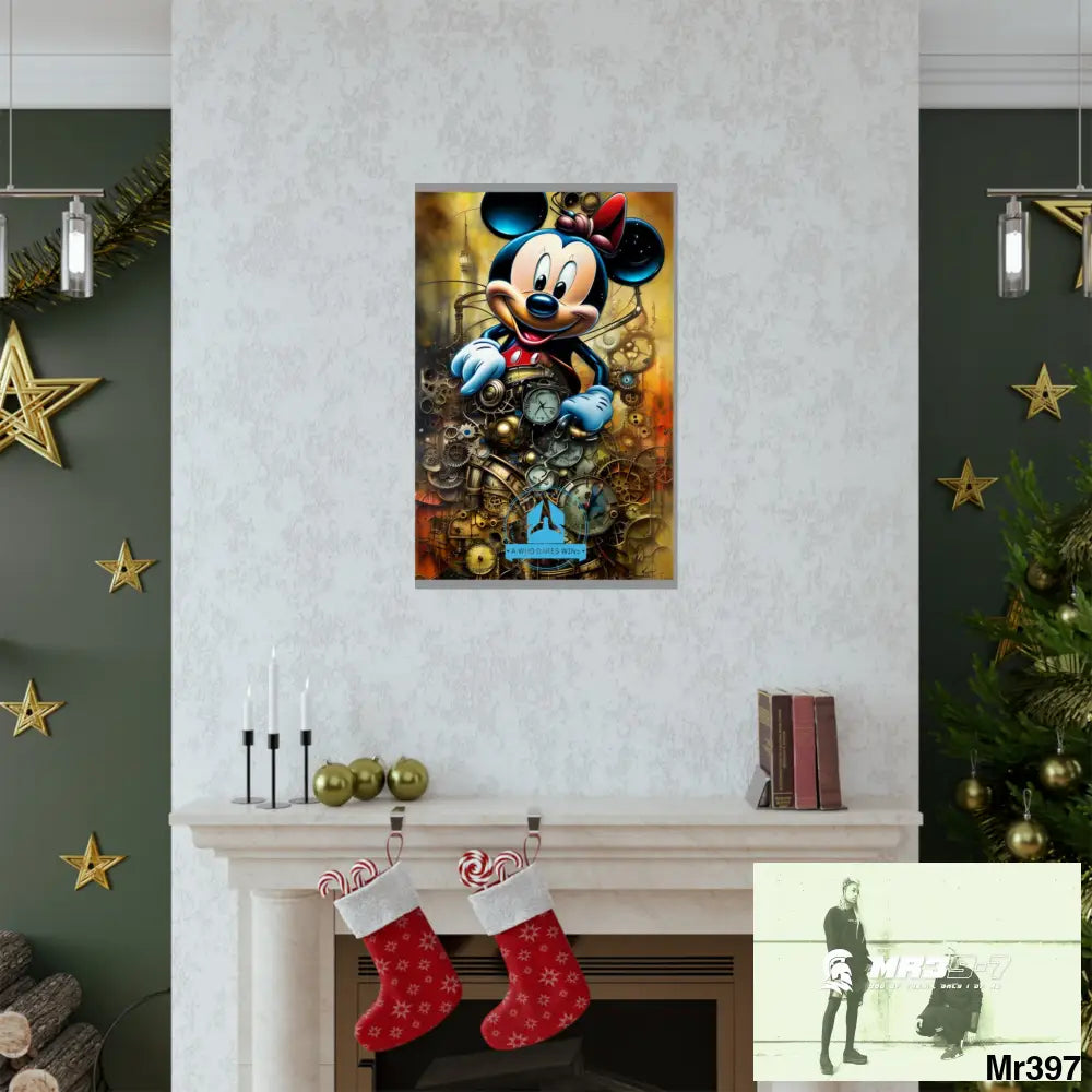 A Who Dares Wins SuperResolution Micky Mouse Steampunk Graphic Matte Vertical Posters Poster