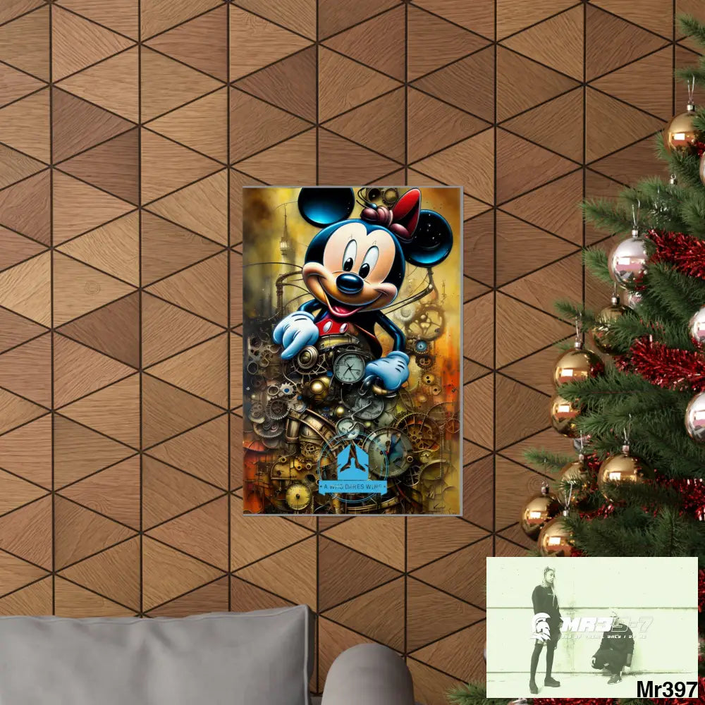 A Who Dares Wins SuperResolution Micky Mouse Steampunk Graphic Matte Vertical Posters Poster