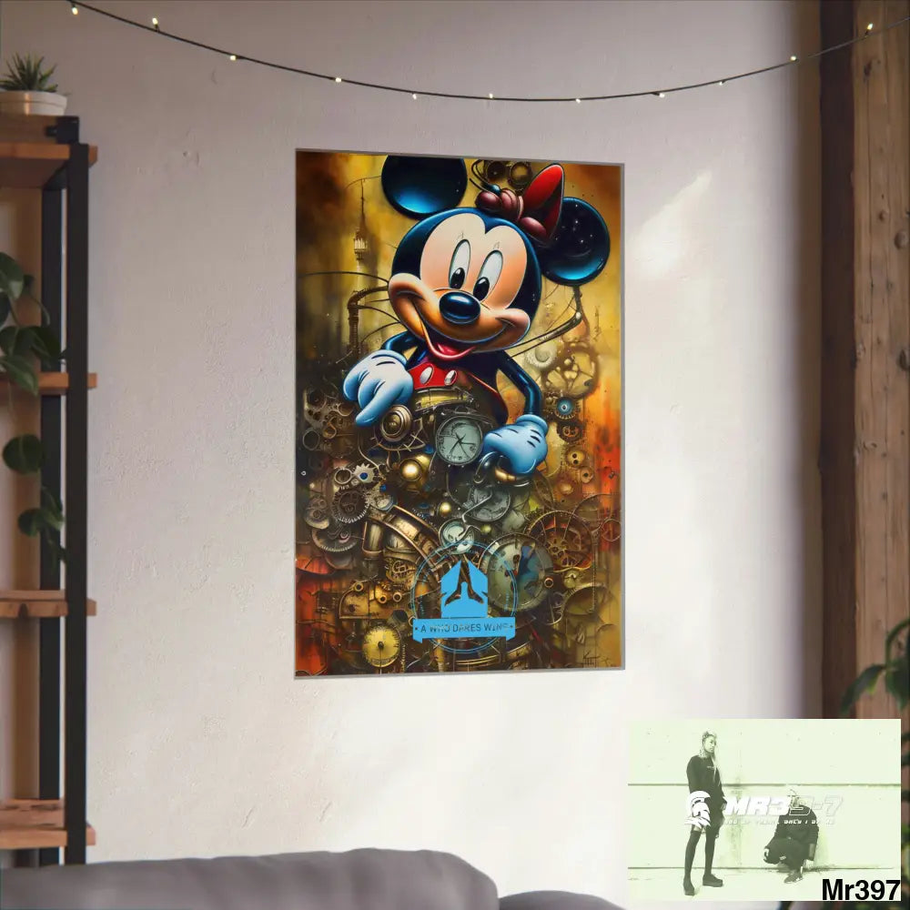 A Who Dares Wins SuperResolution Micky Mouse Steampunk Graphic Matte Vertical Posters Poster