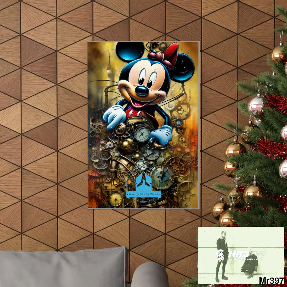 A Who Dares Wins SuperResolution Micky Mouse Steampunk Graphic Matte Vertical Posters Poster