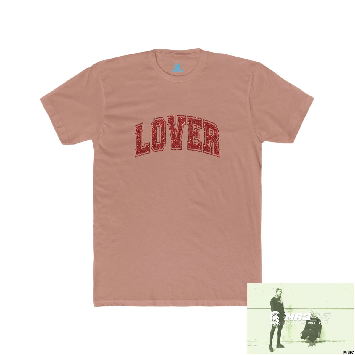 A Who Dares Wins Tactical Lover Glitter Men’s Cotton Crew Tee Solid Desert Pink / S T-Shirt