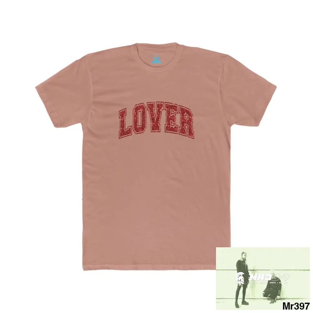 A Who Dares Wins Tactical Lover Glitter Men’s Cotton Crew Tee Solid Desert Pink / S T-Shirt