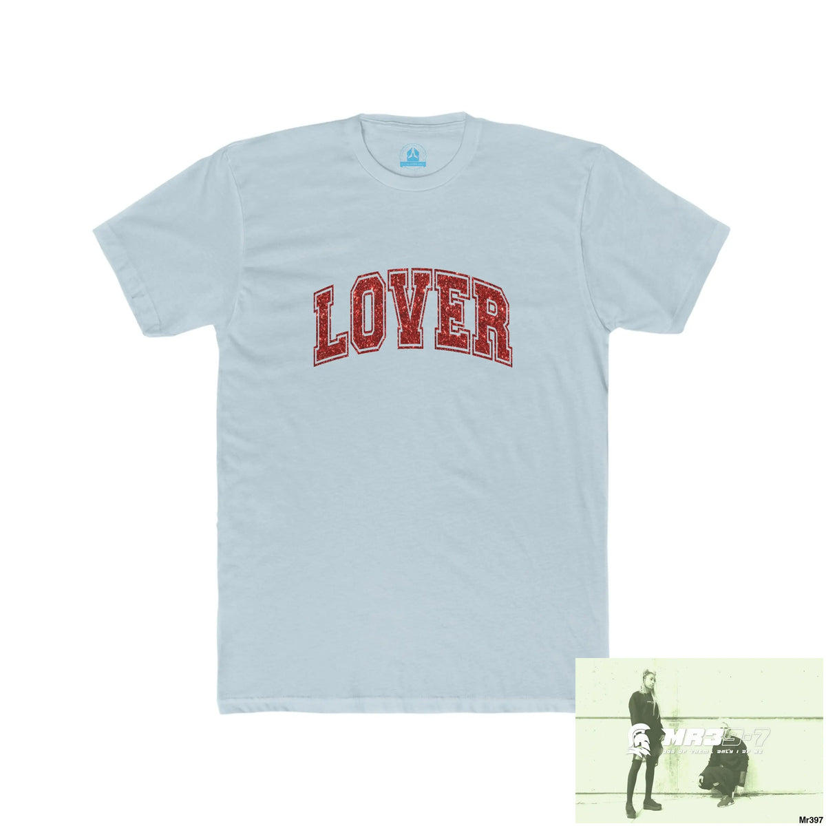 A Who Dares Wins Tactical Lover Glitter Men’s Cotton Crew Tee Solid Light Blue / S T-Shirt